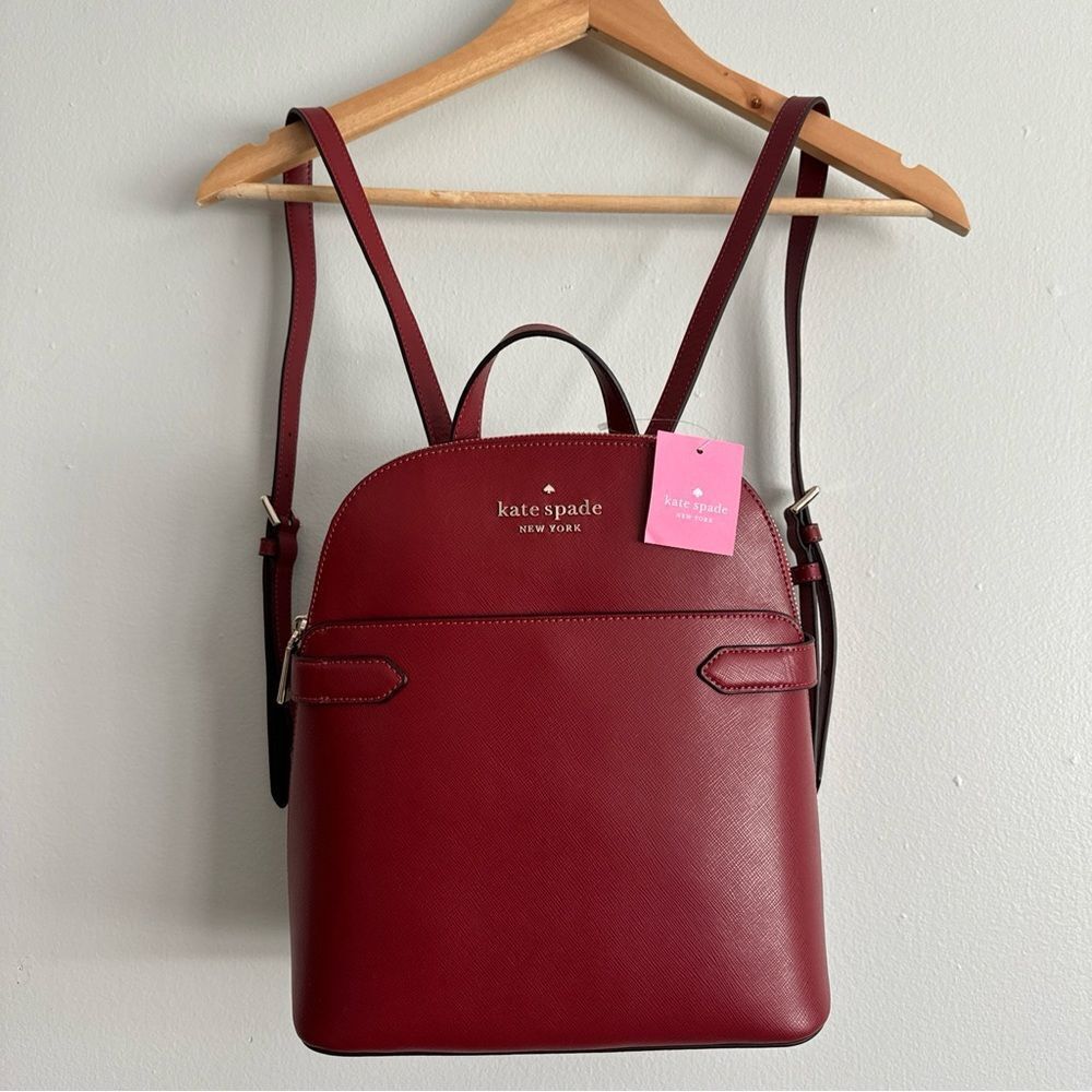kate spade new york "staci" dome backpack saffiono leather red Curran